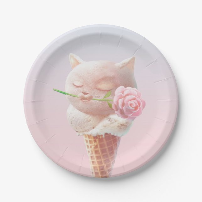 Plato De Papel Helado Kitty - Rosy & Dreamy (Anverso)