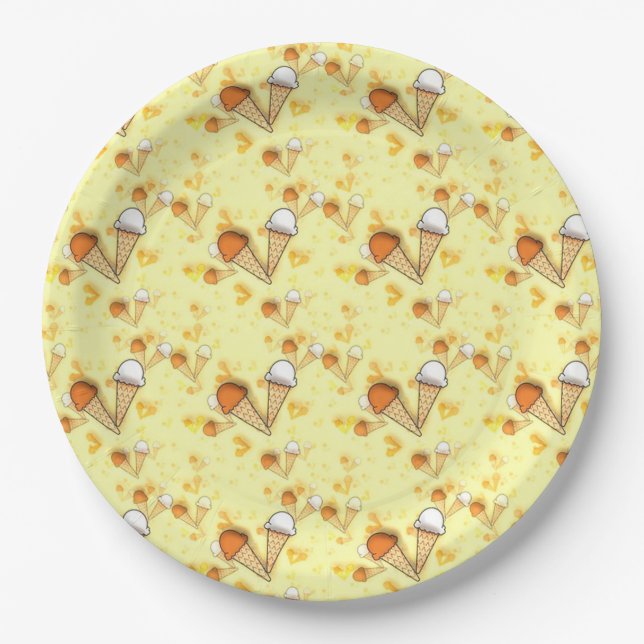 Plato De Papel Helados de Crema (Anverso)