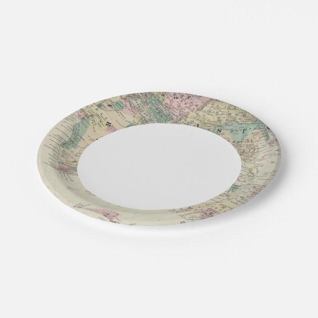 Plato De Papel Hemisferio oriental 14 (Angular)