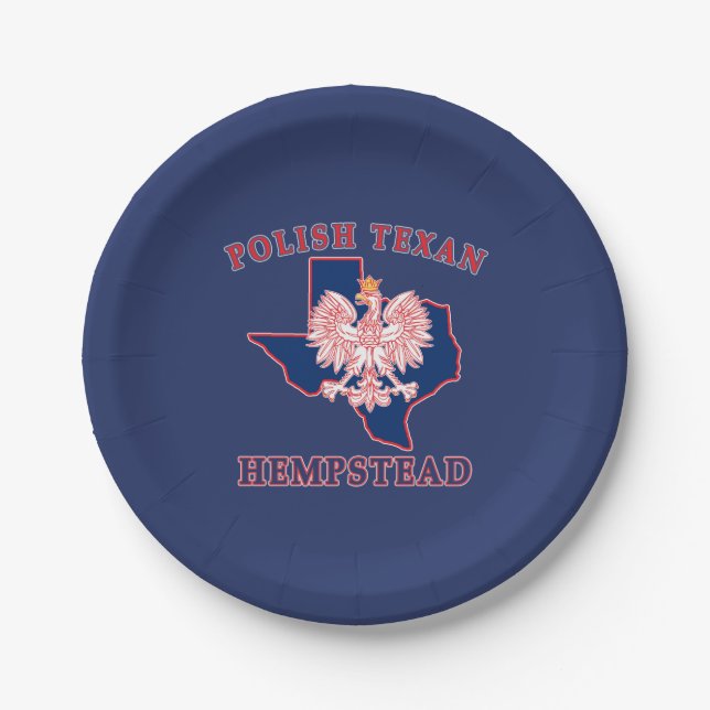 Plato De Papel Hempstead Poland Texan (Anverso)