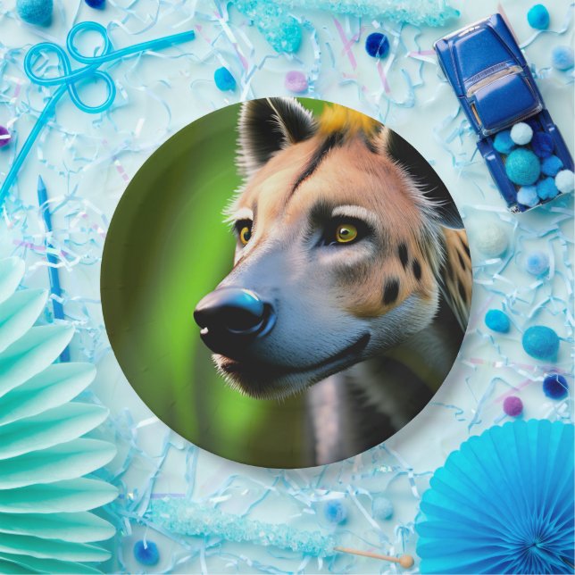 Plato De Papel Hena Alarmante Mirando Su Preya, (Fiesta)