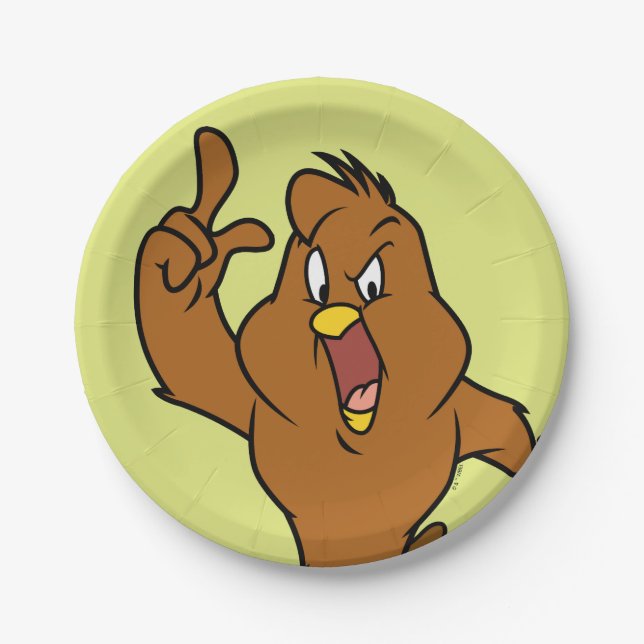 Plato De Papel Henery Hawk Gritando (Anverso)