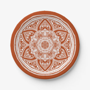 Plato De Papel Henna Mandala