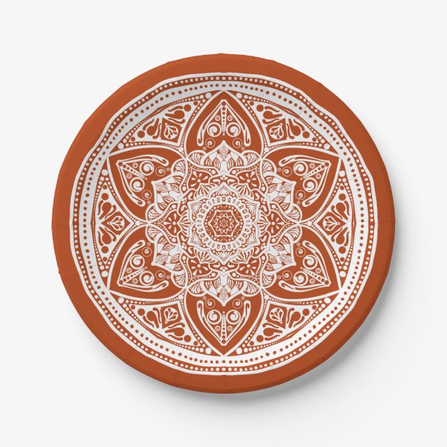 Plato De Papel Henna Mandala (Anverso)