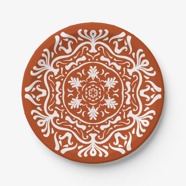 Plato De Papel Henna Mandala (Anverso)