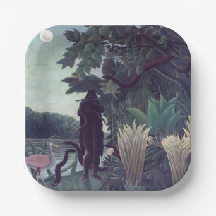 Plato De Papel Henri Rousseau - El encantador de serpientes
