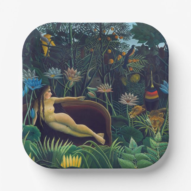 Plato De Papel Henri Rousseau - El sueño / Le Reve (Anverso)