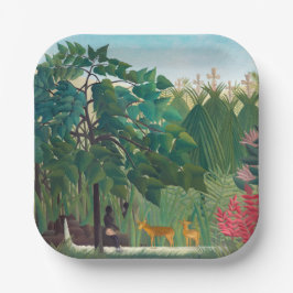 Plato De Papel Henri Rousseau - La cascada