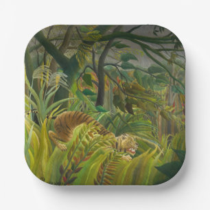 Plato De Papel Henri Rousseau - ¡Sorprendido!