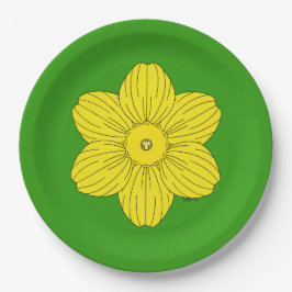 Plato De Papel Heraldic Daffodil