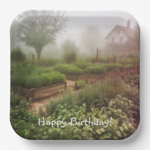 Plato De Papel Herb Garden