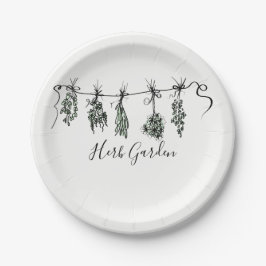 Plato De Papel Herbs de jardín