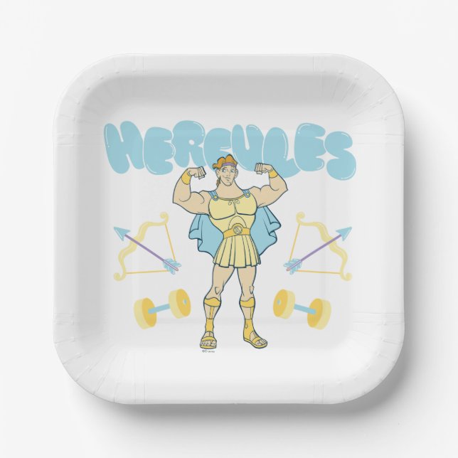 Plato De Papel Hercules Arrows and Dumbbells Flex Paper Plates (Anverso)