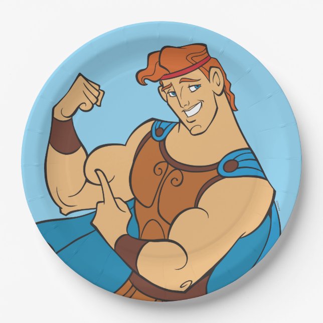Plato De Papel Hercules Bicep Flex Paper Plates (Anverso)