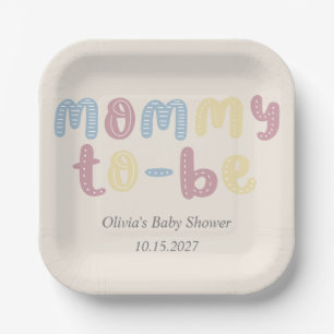 Plato De Papel Hermana De Boho Para Ser Baby Shower