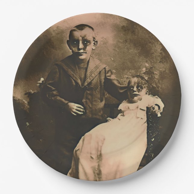 Plato De Papel Hermanos Zombie (Anverso)