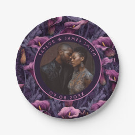 Plato De Papel Hermosa Calle Lilies Plates Para Fiesta De Bodas