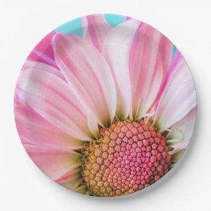Plato De Papel Hermosa flor rosa cercana foto