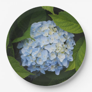 Plato De Papel Hermosa foto floral de Hydrangea azul