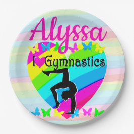 PLATO DE PAPEL HERMOSA GIMNASTICA DE AMOR PARA EL DISEÑO