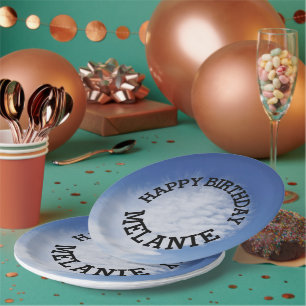 Plato De Papel Hermosa nube