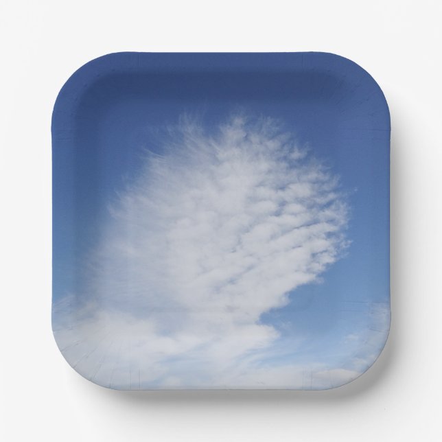 Plato De Papel Hermosa nube (Anverso)