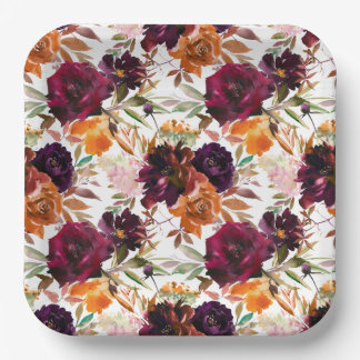 Plato De Papel Hermosa placa Fiesta temática de otoño