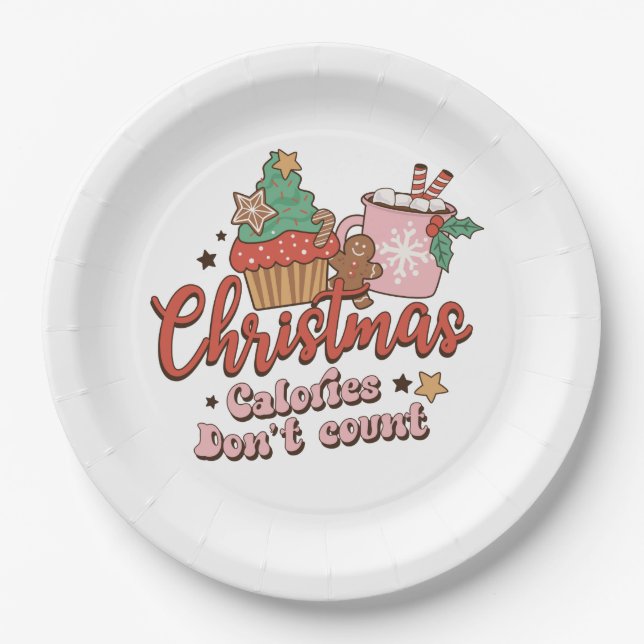 Plato De Papel Hermosa tabla de Navidades Ware (Anverso)