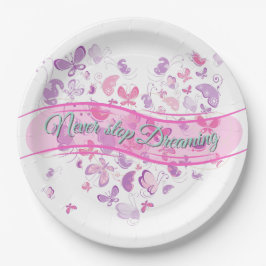 Plato De Papel Hermosas mariposas