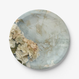 Plato De Papel Hermosas placas de papel de Hydrangea