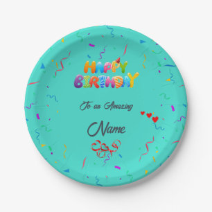 Plato De Papel Hermosas placas de papel Personalizado para fiesta