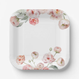 Plato De Papel Hermoso Baby Shower Pastel