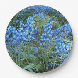 Plato De Papel Hermoso Bluebell Garden Floral