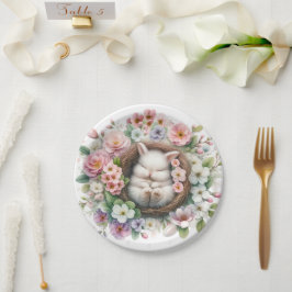 Plato De Papel Hermoso floral primavera bebé niña ducha