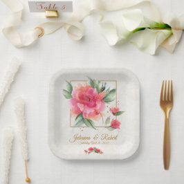 Plato De Papel Hermoso jardín de rosas presupuesto boda 