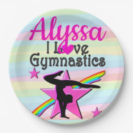 PLATO DE PAPEL HERMOSO ME ENCANTA EL DISEÑO DE GIMNASTICAS