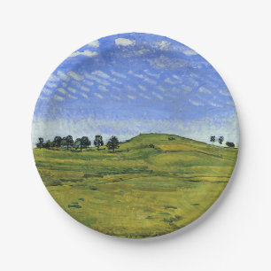 Plato De Papel Hermoso paisaje suizo (de Ferdinand Hodler)