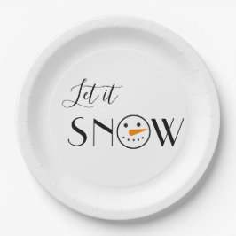 Plato De Papel Hermoso que nieve nieve nieve