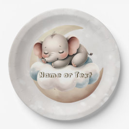 Plato De Papel Hermosos Animales Bebés Durmiendo Fiesta Preciosa