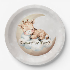 Plato De Papel Hermosos Animales Bebés Durmiendo Fiesta Preciosa