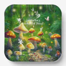 Hermosos champiñones Fairies Ladybugs