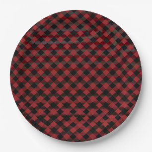 Plato De Papel Hermosos Navidades Red Buffalo Plaid