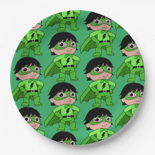 Plato De Papel Héroe de acción de Super Boy