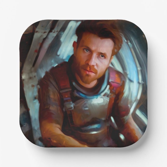 Plato De Papel Héroe de SF (Anverso)