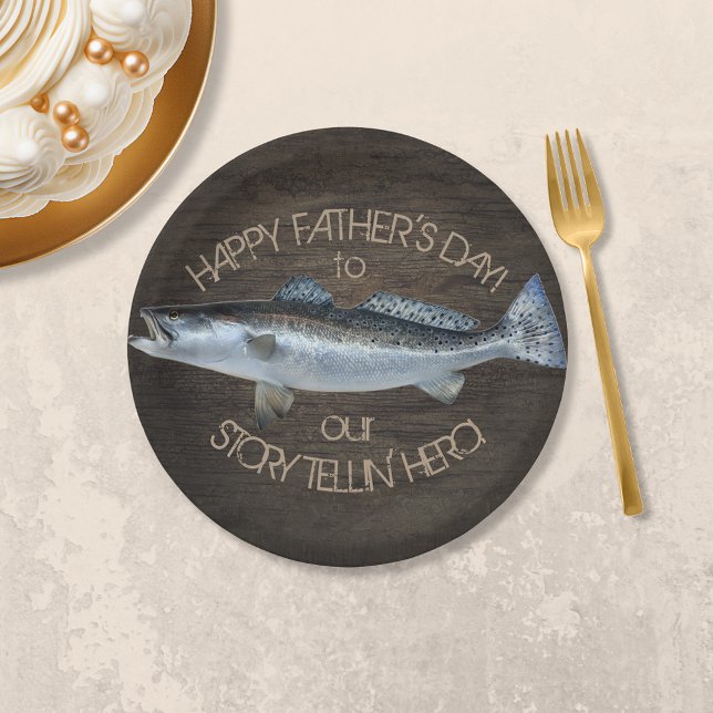 Plato De Papel Héroe del Día de la Trucha de Saltwater (Subido por el creador)