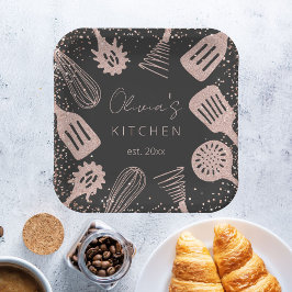 Plato De Papel Herramientas de Cocina Personalizadas con Brillo d