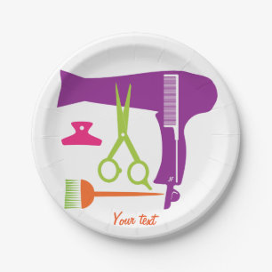 Plato De Papel Herramientas de los peinados