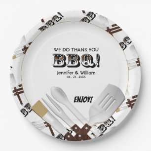Plato De Papel Herramientas para Parrilla Hago BBQ