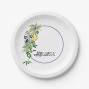 Plato De Papel Hervias de limón toscano