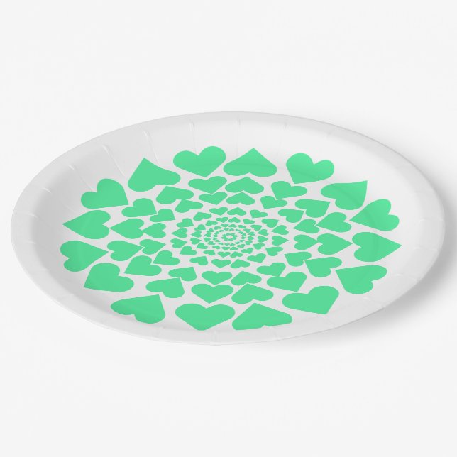 Plato De Papel Herz ♥ Heart ♥ Herzen ♥ Hearts retro (Angular)